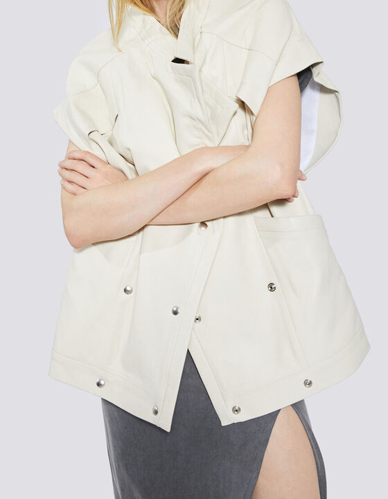 HAMAL OVERSIZED DOUBLE BREASTED LEATHER JACKET